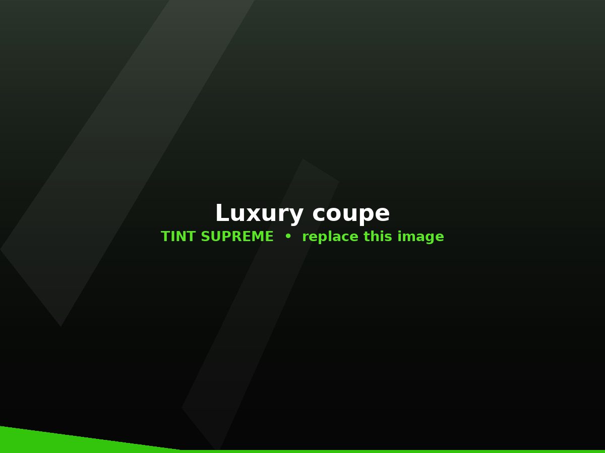 Luxury coupe tinted