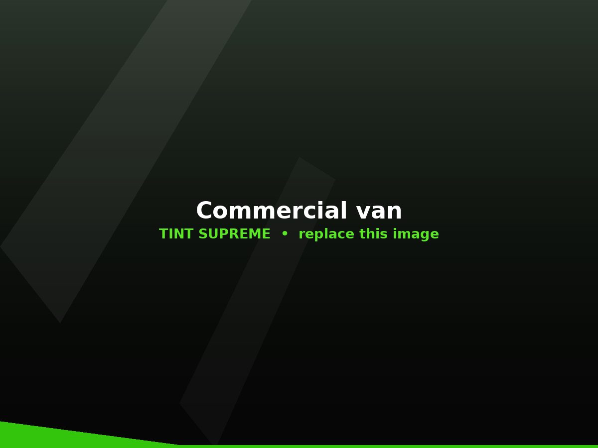 Commercial van tinted